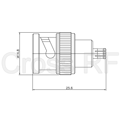 (image for) 75 ohm MCX Plug to 50 ohm BNC Male Adapter