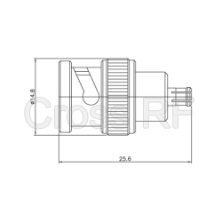 (image for) 75 ohm MCX Plug to 50 ohm BNC Male Adapter