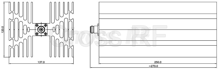 (image for) N 250 watt Female termination; DC to 3GHz