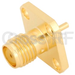 (image for) SMA Female 4 Hole Panel Receptacle