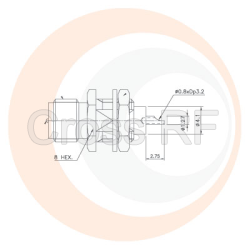 (image for) RP-SMA Bulkhead Female Receptacle